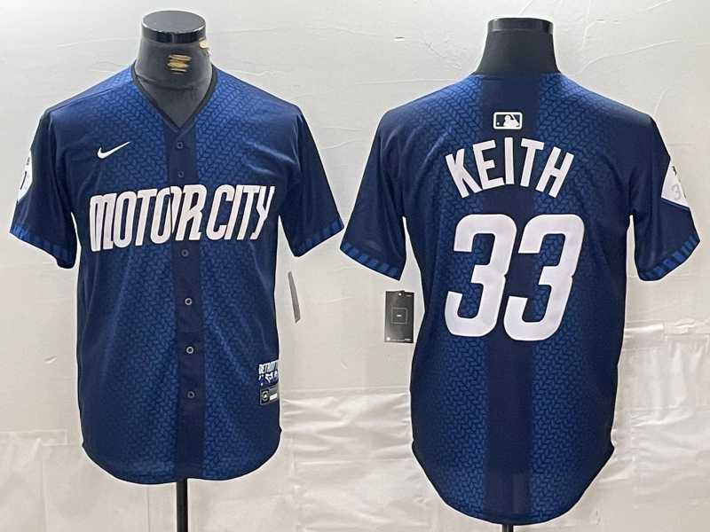 Men%27s Detroit Tigers #33 Colt Keith 2024 Navy City Connect Cool Base Limited Stitched Jersey->detroit tigers->MLB Jersey